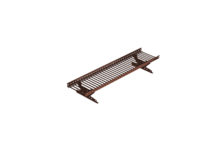 ROOFSYSTEM Ограждение PRESTIGE ZN H-1200 45*25 универсальное, 3 м, RAL 8017